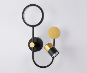 FL51602/3 BK/GD черный/золото 11W 4200K+GU10 424*275*100