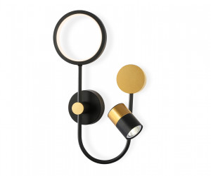 FL51602/3 BK/GD черный/золото 11W 4200K+GU10 424*275*100