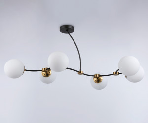 TR2555/6 BK/SB черный/бронза E27/6 max 60W 1160*600*450