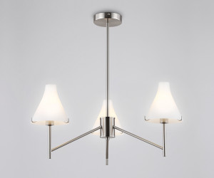 LH57121/3 SN/FR никель/белый матовый E14/3 max 40W D650*590