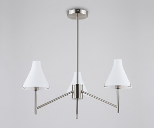 LH57121/3 SN/FR никель/белый матовый E14/3 max 40W D650*590