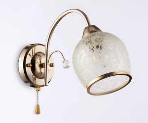 TR3195 GD/CL/FR золото/прозрачный/белый матовый E27 max 40W 190*110*290