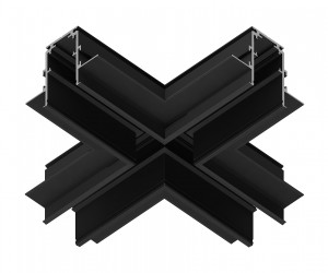 GL3358 BK черный коннектор х-образный встраиваемый 170*170*46,8