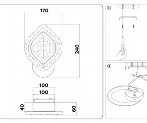 FA277 WH белый 12W 240*170*60