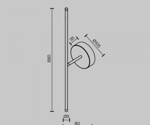 Настенный светильник (бра) Technical C084WL-L12BS2.7K-1