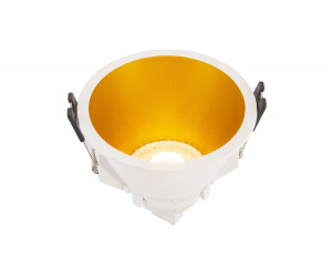 DK3026-WG Встраиваемый светильник, IP 20, 10 Вт, GU5.3, LED, белый/золотой, пластик