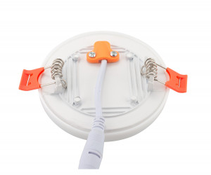 DK4600-WW Встраиваемый светильник, IP 20, 9 Вт, LED 3000, белый, пластик