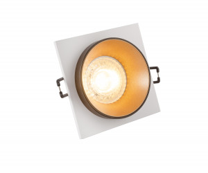 DK2402-GD Встраиваемый светильник, IP 20, 50 Вт, GU10, черный/золотой, алюминий