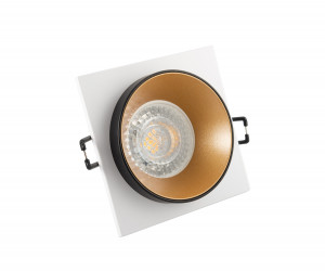 DK2402-GD Встраиваемый светильник, IP 20, 50 Вт, GU10, черный/золотой, алюминий