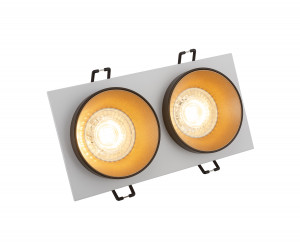 DK2422-GD Встраиваемый светильник, IP 20, 50 Вт, GU10, черный/золотой, алюминий