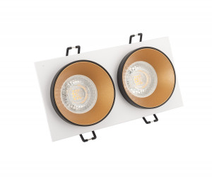 DK2422-GD Встраиваемый светильник, IP 20, 50 Вт, GU10, черный/золотой, алюминий