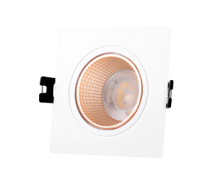 DK3071-WBR Встраиваемый светильник, IP 20, 10 Вт, GU5.3, LED, белый/бронзовый, пластик
