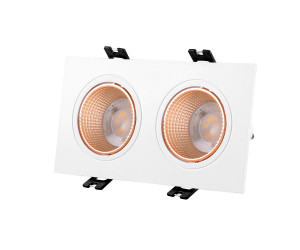 DK3072-WBR Встраиваемый светильник, IP 20, 10 Вт, GU5.3, LED, белый/бронзовый, пластик