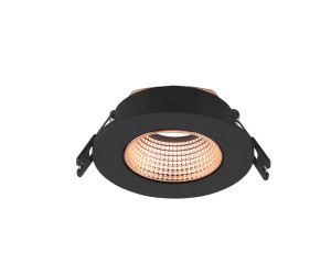 DK3061-BBR Встраиваемый светильник, IP 20, 10 Вт, GU5.3, LED, черный/бронзовый, пластик