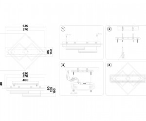 FA8531 WH белый 132W 3000K-6400K+RGB 630*570*160 (ПДУ РАДИО 2.4G)