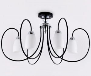 TR3121/6 BK/CH черный/хром E27 max 40W D850*480