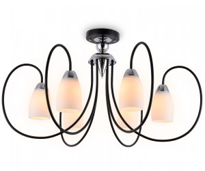 TR3121/6 BK/CH черный/хром E27 max 40W D850*480