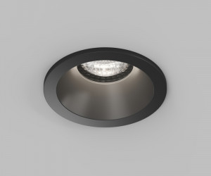 Встраиваемый влагозащищённый светильник COVE, IP44, до 15 Вт LED, GU10, алюминий, чёрный