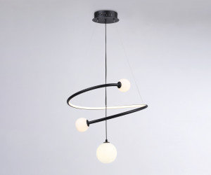 FL66303 BK черный 39W 3000K-6400K+G9 D500*1200 (ПДУ ИК)