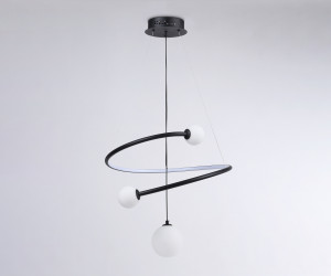 FL66303 BK черный 39W 3000K-6400K+G9 D500*1200 (ПДУ ИК)