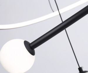 FL66303 BK черный 39W 3000K-6400K+G9 D500*1200 (ПДУ ИК)