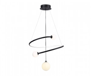 FL66303 BK черный 39W 3000K-6400K+G9 D500*1200 (ПДУ ИК)