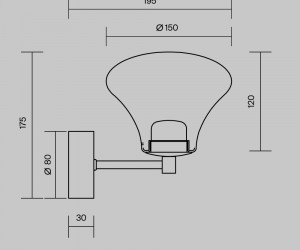 Настенный светильник (бра) Maytoni MOD402WL-L3BS3K