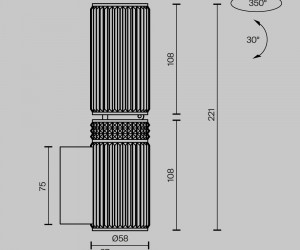 Настенный светильник (бра) Maytoni MOD475WL-02BS