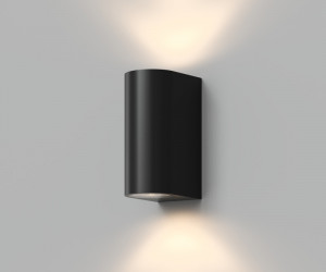 DK9791-BK Настенный уличный светильник NARVIK, IP44, 2хGU10 LED, до 15 Вт, черный, алюминий