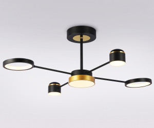 FL51632/4+1 BK/GD черный/золото 3000K-6400K 48W 910*745*300 (ПДУ ИК)