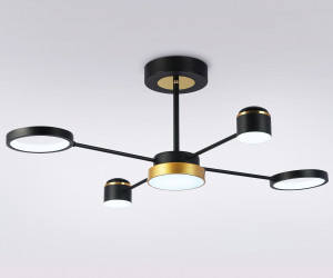 FL51632/4+1 BK/GD черный/золото 3000K-6400K 48W 910*745*300 (ПДУ ИК)