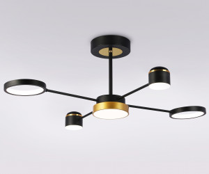 FL51632/4+1 BK/GD черный/золото 3000K-6400K 48W 910*745*300 (ПДУ ИК)