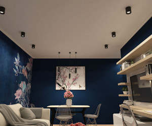 DK3090-BK+WH Светильник накладной IP 20, 10 Вт, GU5.3, LED, черный/белый, пластик