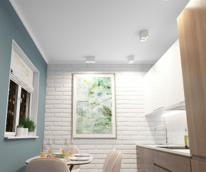 DK3085-WH+BR Светильник накладной IP 20, 10 Вт, GU5.3, LED, белый/бронзовый, пластик