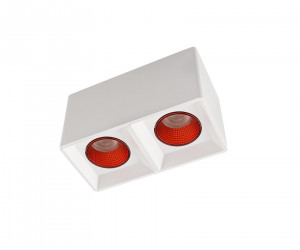 DK3085-WH+RD Светильник накладной IP 20, 10 Вт, GU5.3, LED, белый/красный, пластик