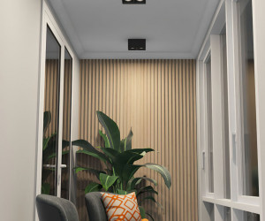 DK3085-BK+CH Светильник накладной IP 20, 10 Вт, GU5.3, LED, черный/хром, пластик