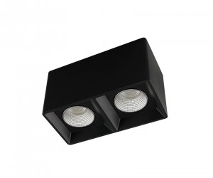 DK3085-BK+CH Светильник накладной IP 20, 10 Вт, GU5.3, LED, черный/хром, пластик