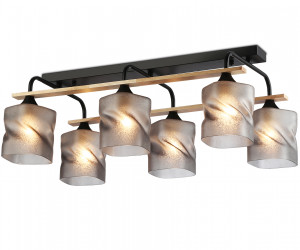 TR3033250/6 BK/WD черный/дерево E27/6 max 60W 580*340*245