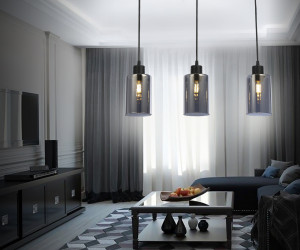 TR3698/3 BK/SM черный/дымчатый E27*3 max 40W 560*100*1040