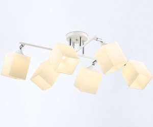 TR303088/6 WH/CH/FR белый/хром/белый матовый E27/6 max 40W 840*620*260