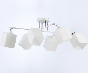 TR303088/6 WH/CH/FR белый/хром/белый матовый E27/6 max 40W 840*620*260