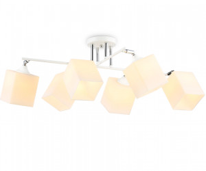 TR303088/6 WH/CH/FR белый/хром/белый матовый E27/6 max 40W 840*620*260