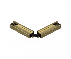 TR5724-SB Электрический коннектор для трека SHINE BASE 90° стена-потолок с поворотом трека под произвольным углом, сатинированная латунь, алюминий