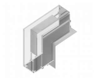 GL3362 WH белый коннектор угловой внутренний для встраиваемого шинопровода 85*85*H60
