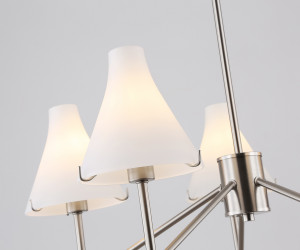 LH57123/5 SN/FR никель/белый матовый E14/5 max 40W D650*590