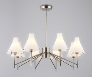 LH57125/8 SN/FR никель/белый матовый E14/8 max 40W D800*650