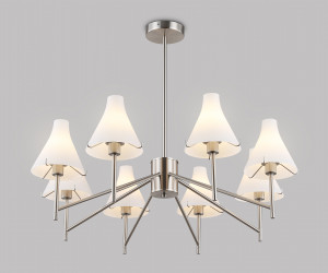 LH57125/8 SN/FR никель/белый матовый E14/8 max 40W D800*650