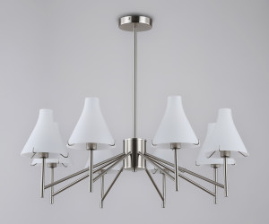 LH57125/8 SN/FR никель/белый матовый E14/8 max 40W D800*650