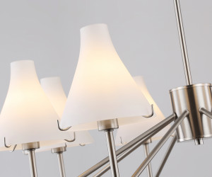 LH57125/8 SN/FR никель/белый матовый E14/8 max 40W D800*650