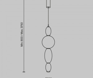 Подвесной светильник Maytoni MOD297PL-L12BS3K